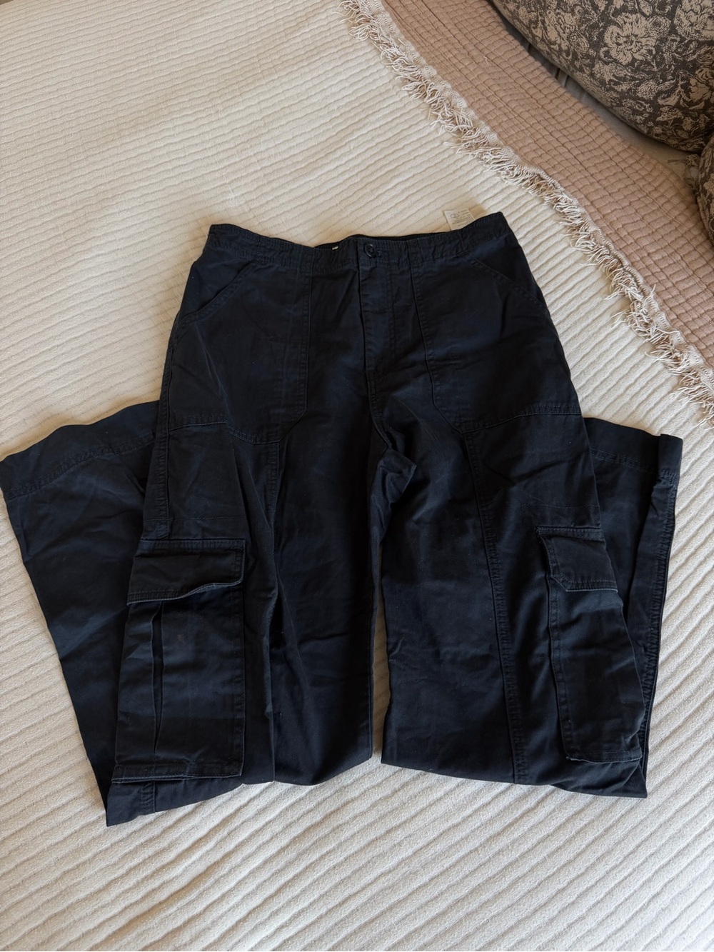 Abercrombie & Fitch Black Cargo Pants